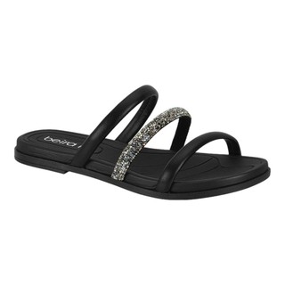 Sandalia Beira Rio Conforto Rasteira Feminina Strass Macia Original em Oferta na Shopee