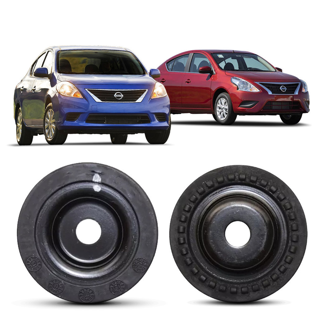 2 Kit Calço Prato Superior Mola Suspensão Dianteira Nissan Versa 2011 2012 2013 2014 2015 2016 2017 2018 2019 2020 2021