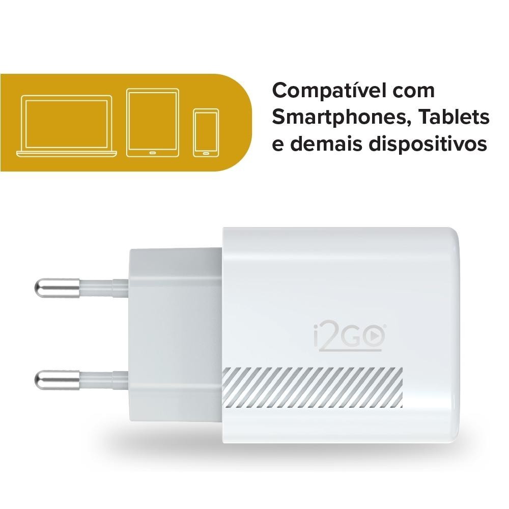 Carregador De Parede Turbo i2GO 1 USB-C 20w + 1 USB-A 18w Power Delivery · foto 2