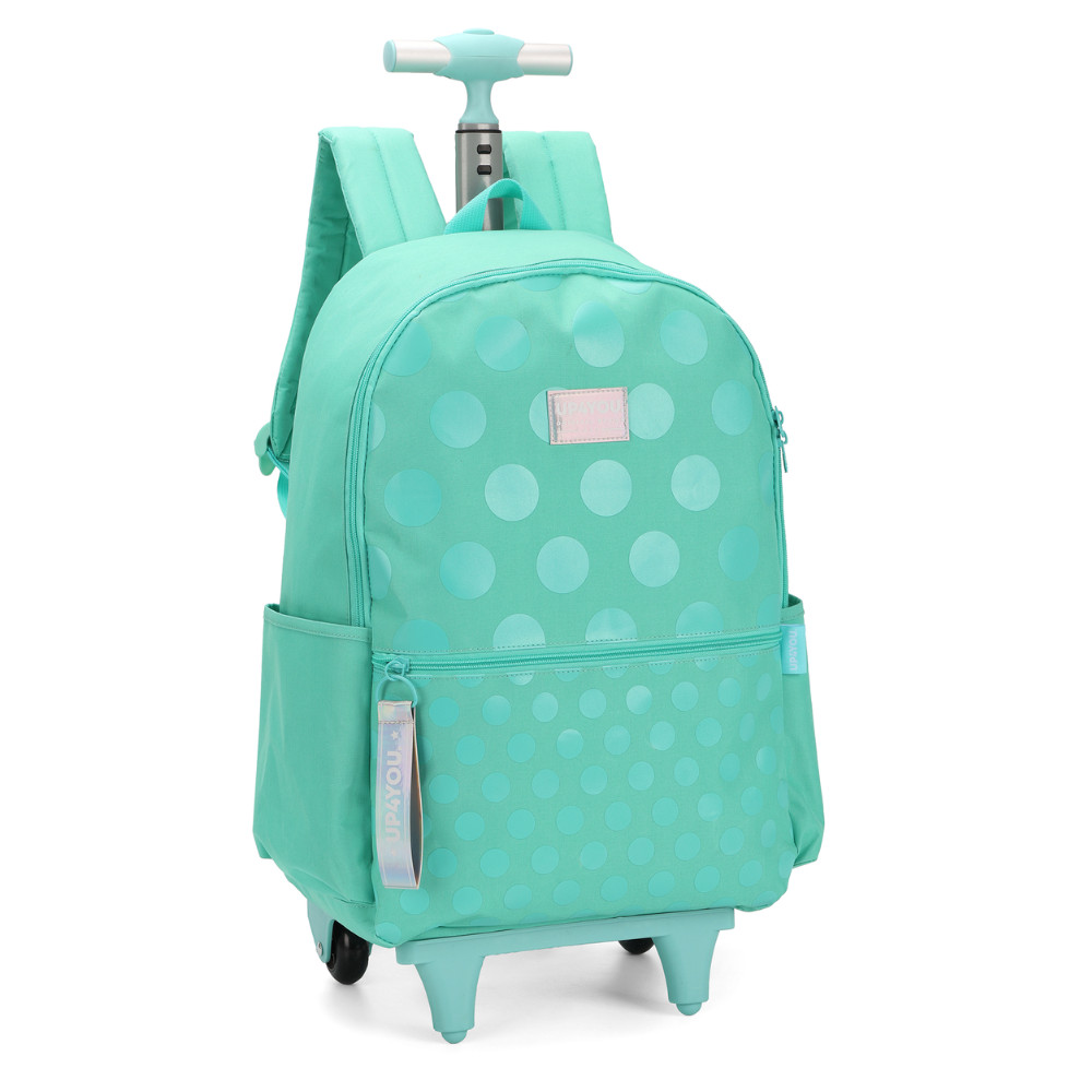 Mochila de Rodinhas Tween Circle Feminina Up4you Poliéster Luxcel Turquesa
