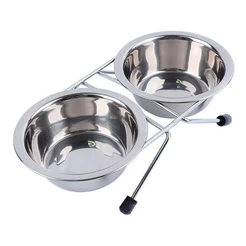 Comedouro Duplo Suspenso Grande Inox - 1500 mL