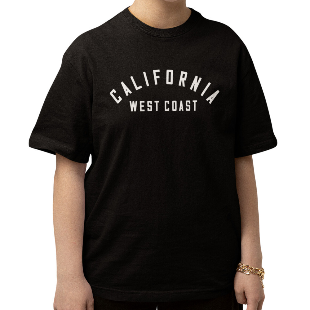 Camiseta Oversized Unissex Camisa Estampada Califórnia 100% Algodão Basic Streetwear