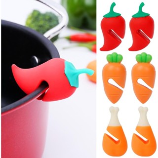 2pcs Tampa Da Do Pote Levantador De Derramamento De Silicone Anti Previne O Fervura Suporte Mantém A Aberta em Oferta na Shopee