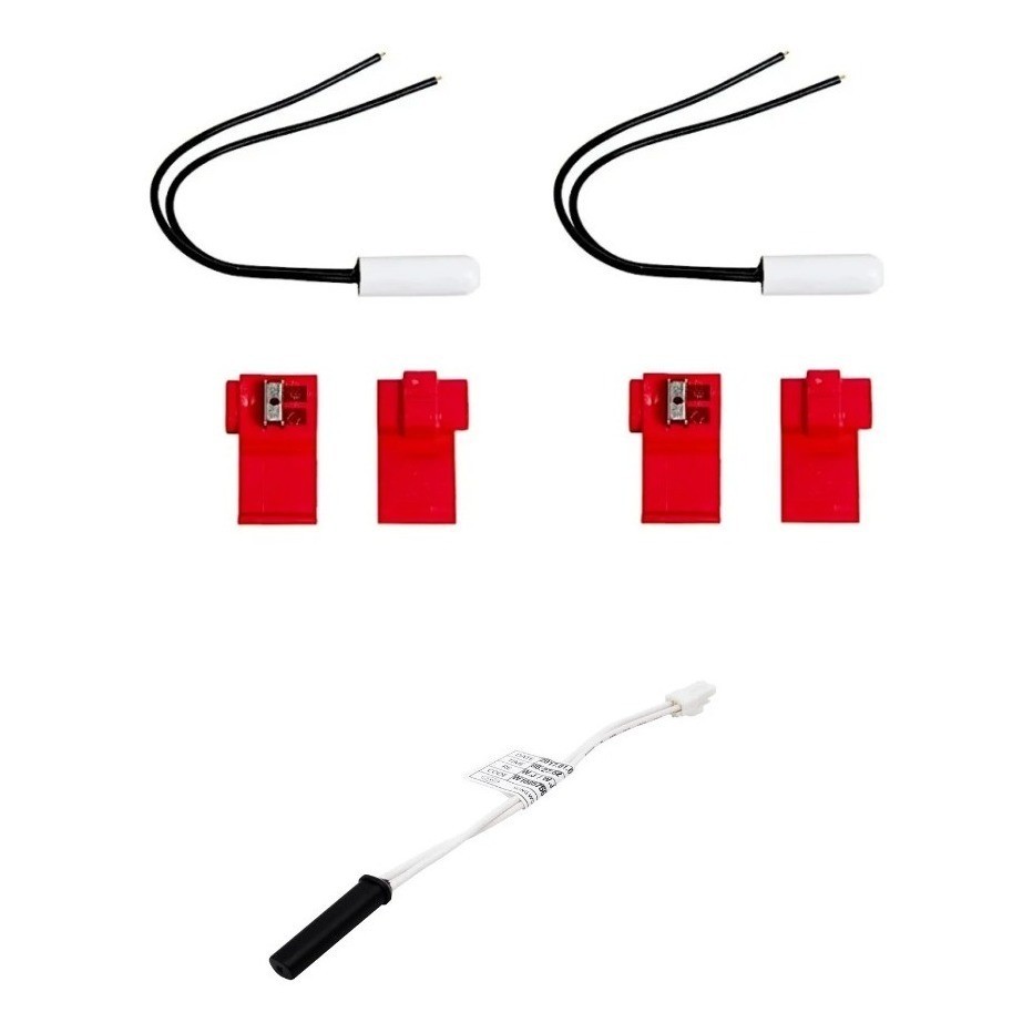 2 Sensor Temperatura Geladeira Consul + Fusivel Termico Kit