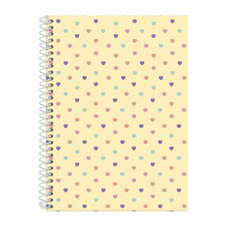 Caderno Colegial Feminino Colors Sweet Corações em Oferta na Shopee