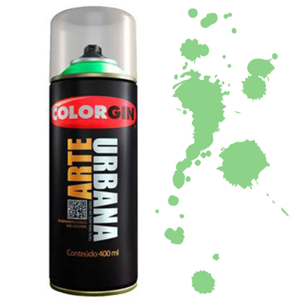 Tinta Spray Arte Urbana Colorgin 400ml 907 Verde Esmeralda