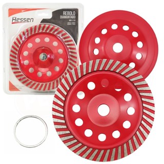 Disco Diamantado De Desbaste 180mm Rosca 7/8" Para Concreto, Alvenaria, Granito - Hessen em Oferta na Shopee