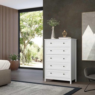 Cômoda Alta Ditália 5 Gavetas DM-229 Branco em Oferta na Shopee