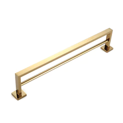 Porta Toalha Duplo Banheiro Luxo Inox 60cm Dourado Gold