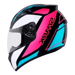 CAPACETE EBF SPARK FEMININO MIXED BRANCO E ROSA BRILHANTE