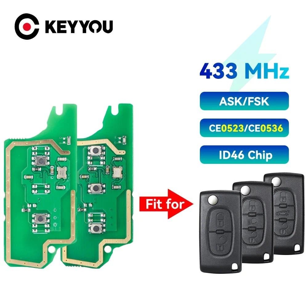 433Mhz ASK/FSK 7941 7946 ID46 Chave De Carro De Controle Remoto Para Peugeot 207 307 308 407 607 807 Citroen C2 C3 C4 C5 em Oferta na Shopee