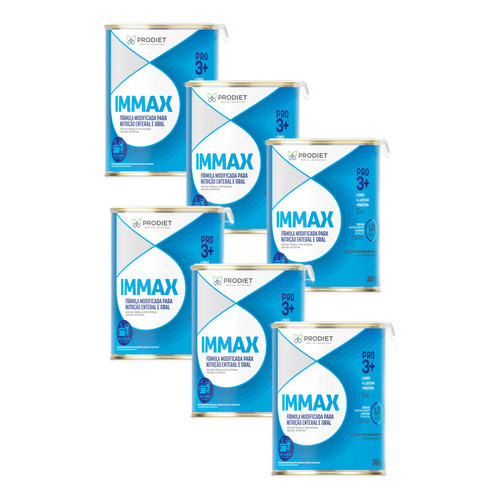 Immax 350g Pro 3+ Prodiet Sem Sabor Kit Com 6 Latas De 350g