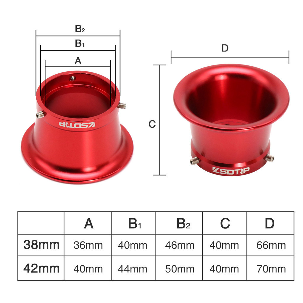 38/42/50/55/63mm CNC Aluminium Alloy Carburetor Air Filter Cup for PWK 21-42mm Carburetor for Dellorto PHBL PHBH