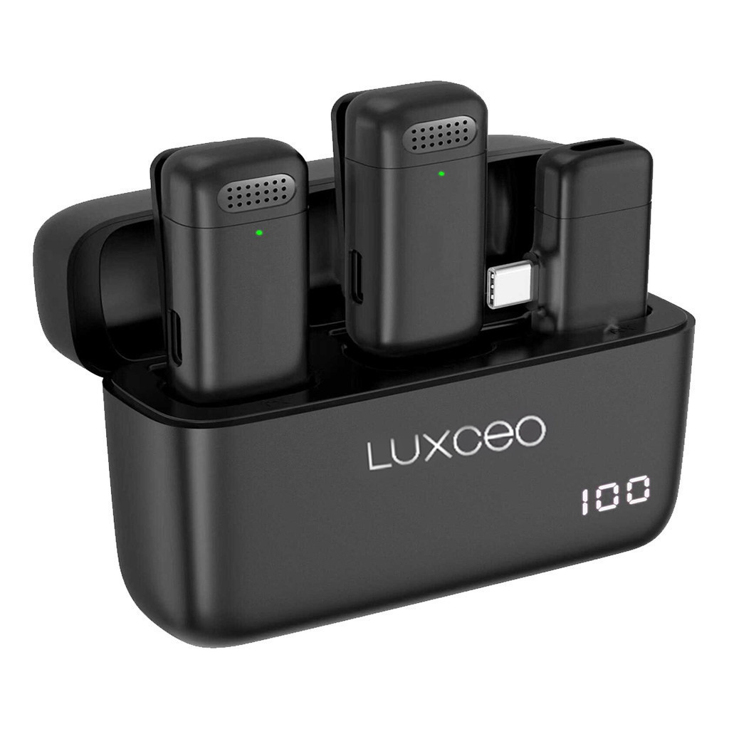 Microfone De Lapela Sem Fio Wireless Para Celular Android E Ios Luxceo Lux6