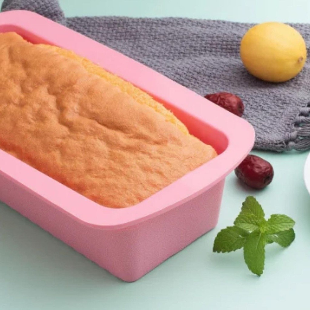 Forma Para Bolo Pães E Torta Assadeira Silicone Antiaderente Retangular Cozinha
