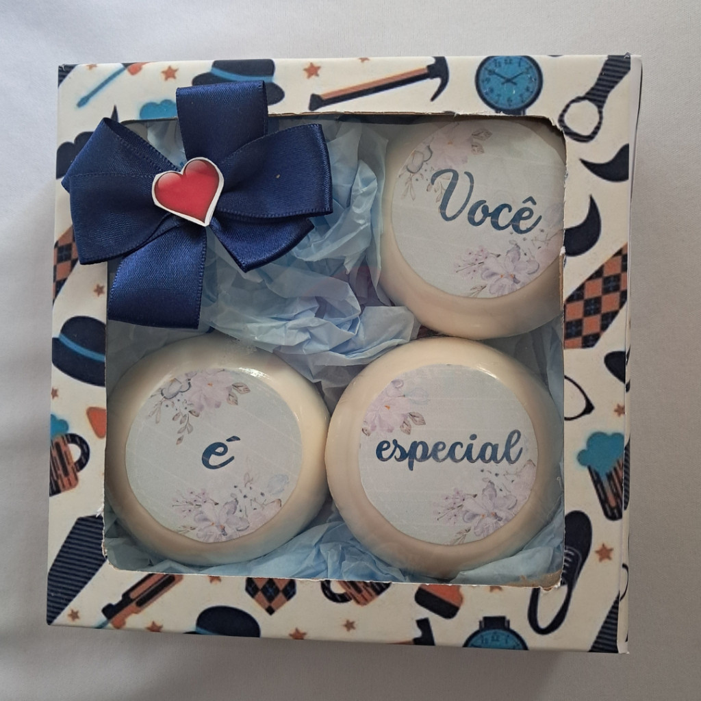 Presente masculino Sabonete natura 3 unidades