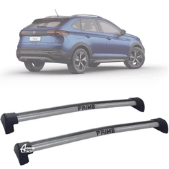 Rack Trav Teto Aluminio Prime VW Nivus c/ Longa Prata PR325