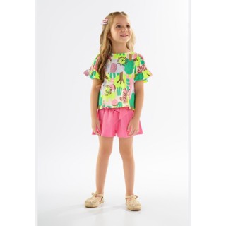 Conjunto Infantil para Menina com Blusa e Short Up Baby em Oferta na Shopee