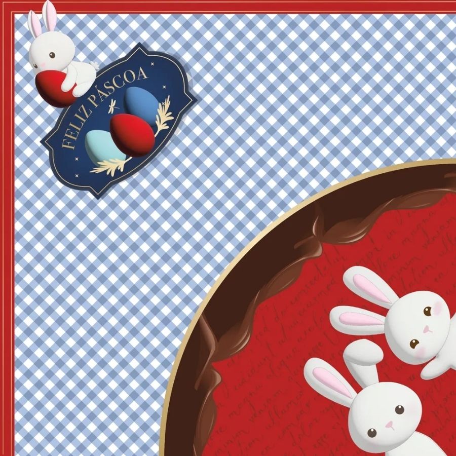 Saco Express 24x24cm para Ovos de 100g a 150g - Contos Páscoa Azul - 25 unidades - Cromus - Rizzo