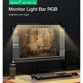 BlitzWolf ® BW-CML2 Monitor De Ar Barra De Luz De Controle De Toque Proteção Dos Olhos Anti-Brilho 300-1000Lux Leitura USB e-Reading Light Ajustável Cool/Mix/Warm Color Temperature