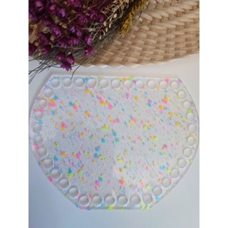 Kit de bases para bolsa infantil em acrílico confete colorido (par)