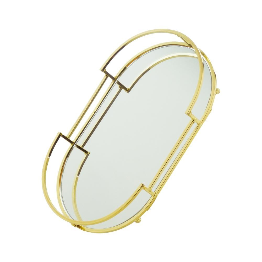 Bandeja Decorativa Wolff de Metal Dourada 32cm x 18cm x 5cm em Oferta na Shopee