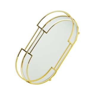 Bandeja Decorativa Wolff de Metal Dourada 32cm x 18cm x 5cm em Oferta na Shopee