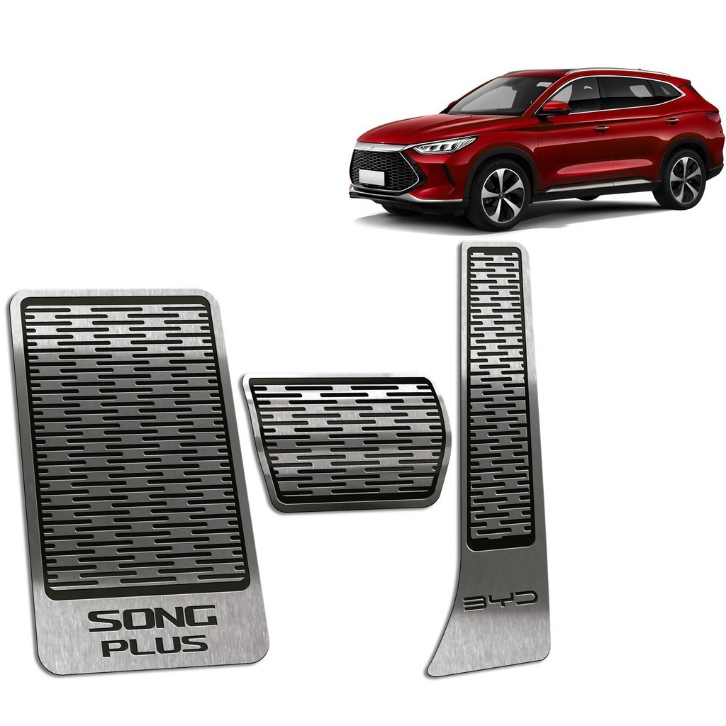 Kit Pedaleira Descanso Pé BYD Song Plus Aço inox