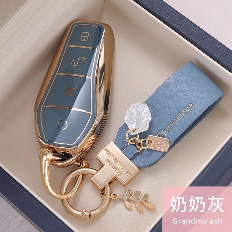 Novo Estojo Com Chave TPU Soft Para Carro BYD Atto 3 Han EV Dolphin 4 Botões Controle Remoto Proteja