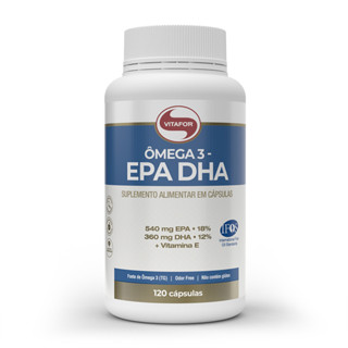 Omega 3 EPA DHA 120 capsulas Odor Free com Vitamina E Vitafor