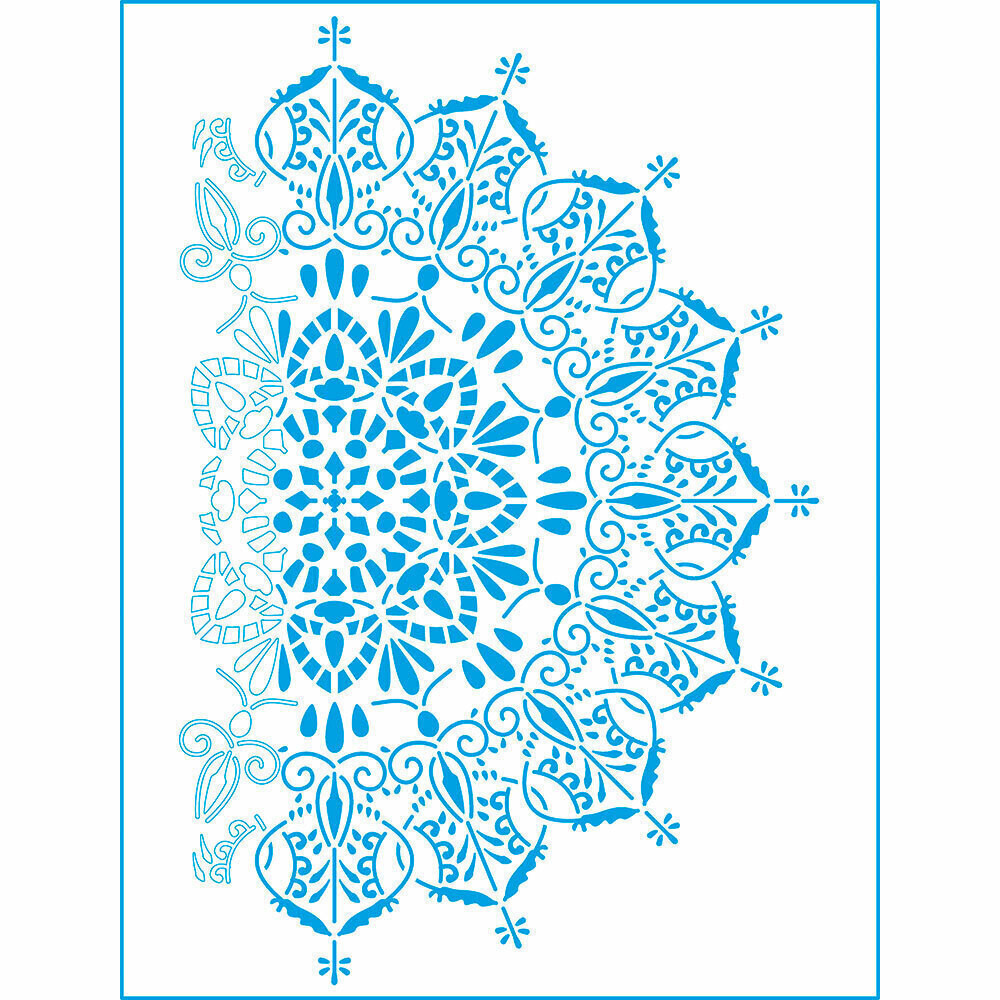Stencil Gabarito de Pintura Parede Mandala Guirlanda Reforma