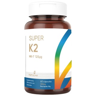 Super K2 (Menaquinona-7) 125mcg 60 cápsulas - Natulha em Oferta na Shopee