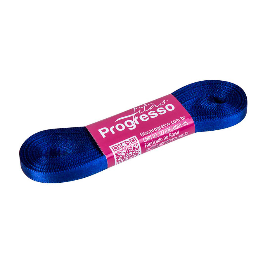Fita de Cetim 7mm nº1 - 10m Cor 1199 Azul Bic - 1 unidade - Fitas Progresso - Rizzo - Stationery