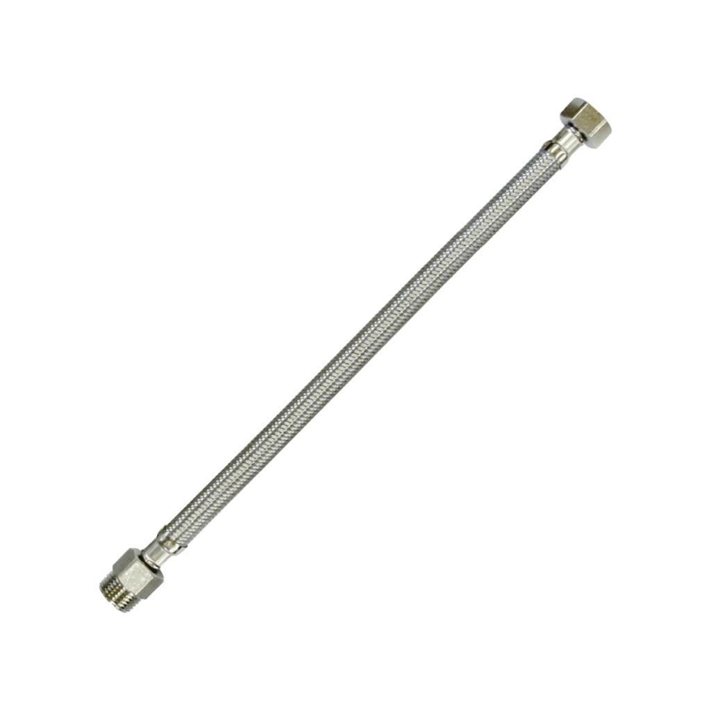 Engate Flexivel Aco Inox Trancado C/ Canopla 1/2''x50cm Japi
