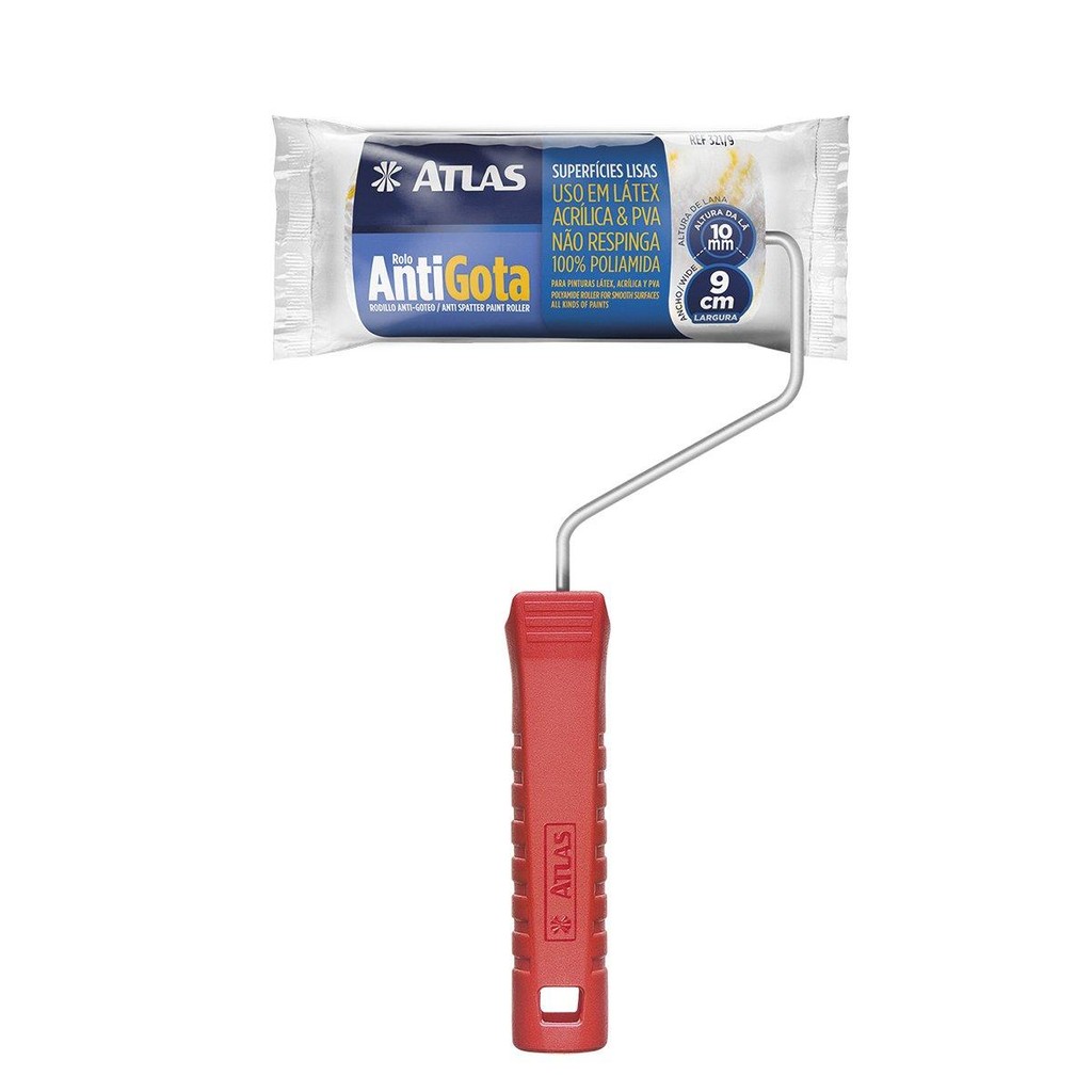 Rolo De Lã Premium Antigota 09Cm C/Cabo - Ref.321/9 Atlas