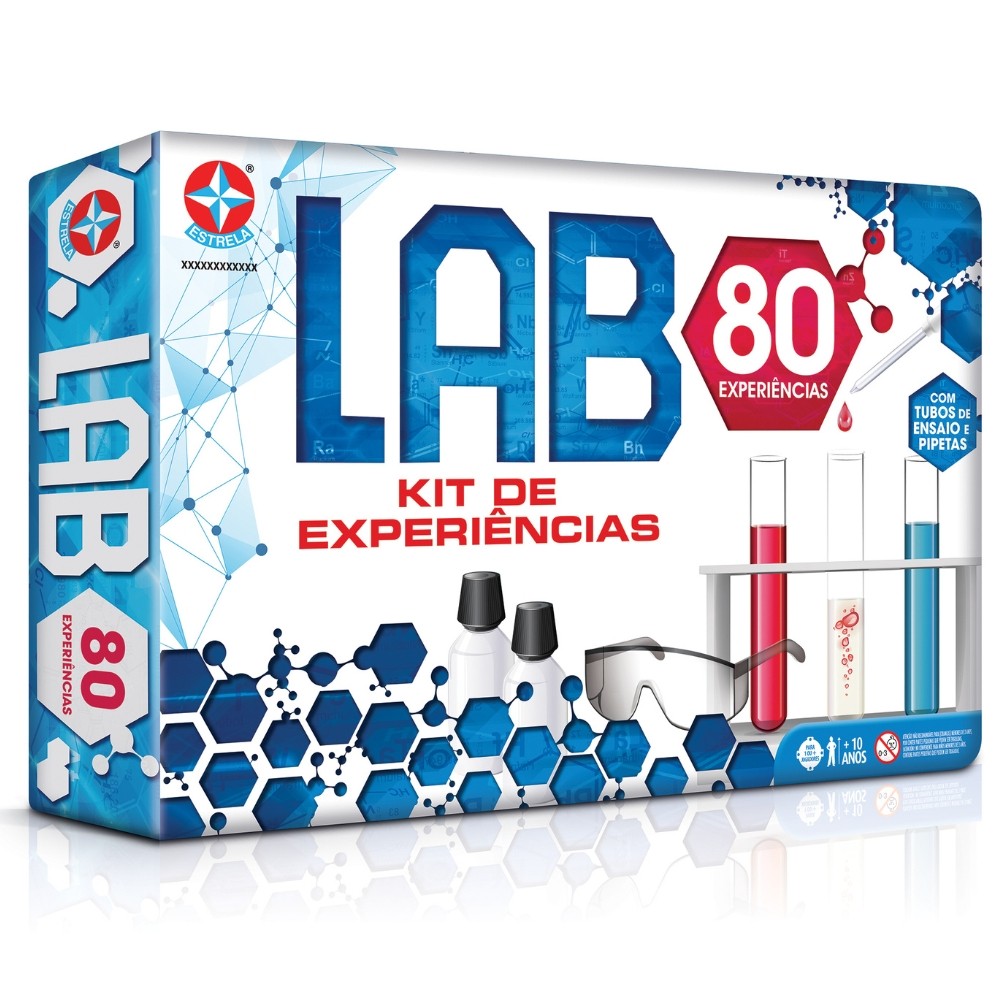 JOGO LAB 80 KIT DE EXPERIÊNCIAS ESTRELA ATIVIDADES FRASCOS SUBSTÂNCIAS QUÍMICA CIENTISTA LABORATÓRIO em Oferta na Shopee