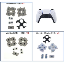 Kit Borrachas Condutivas Reparo Botões Para Controle Ps5