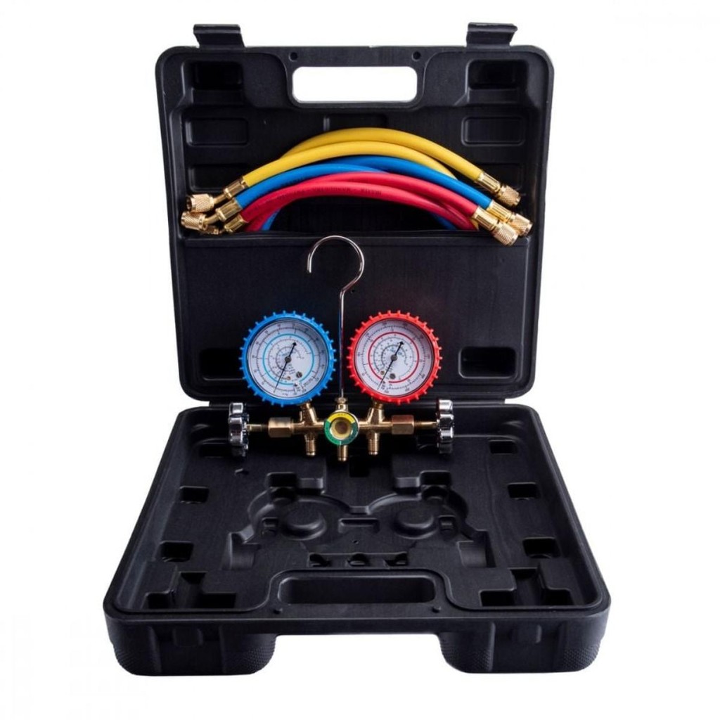 Kit Maleta Manifold Mangueiras Gás R134 R22 R407