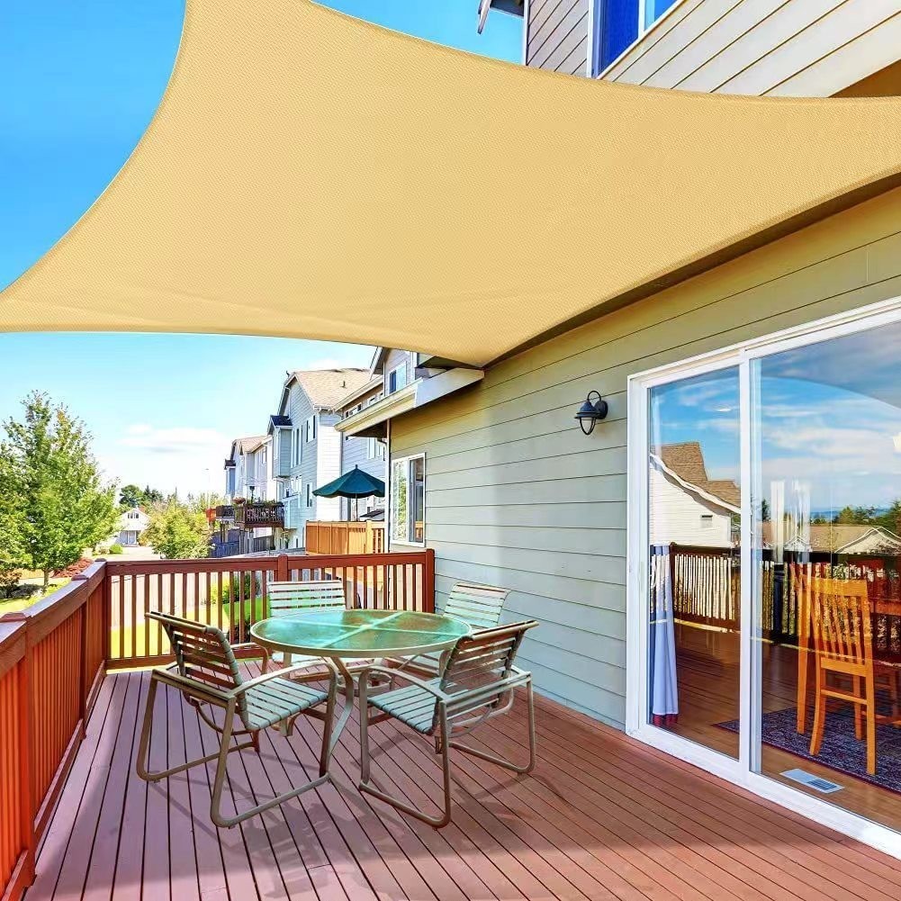 Guarda-sol externo Sail Triangle Canopy Garden UV Shade Outdoor Rainproof Terrace Parasol Waterproof Quad Canopy