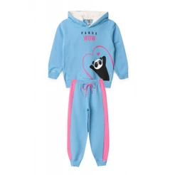 Conjunto Feminino Infantil Panda Wow Azul