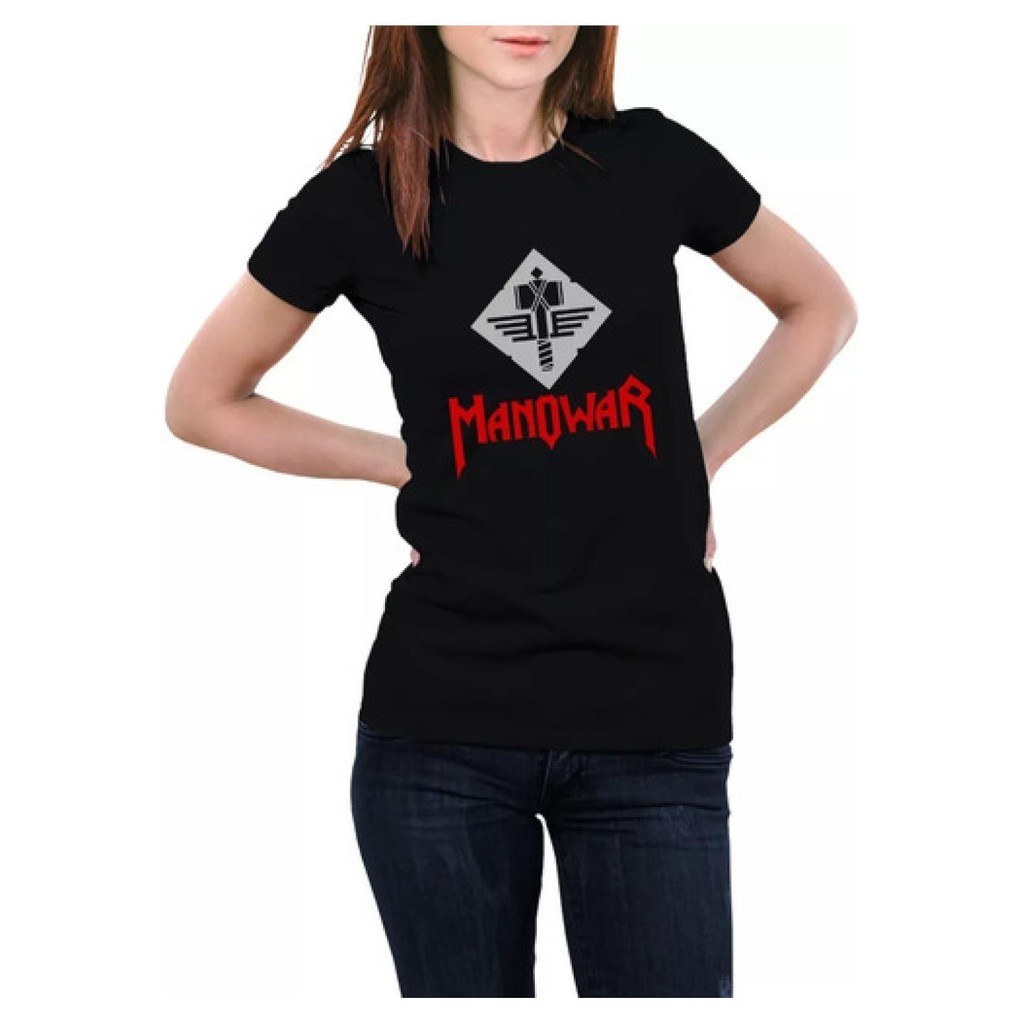 Camiseta Babylook Banda Manowar Heavy Metal Musica Rock 3