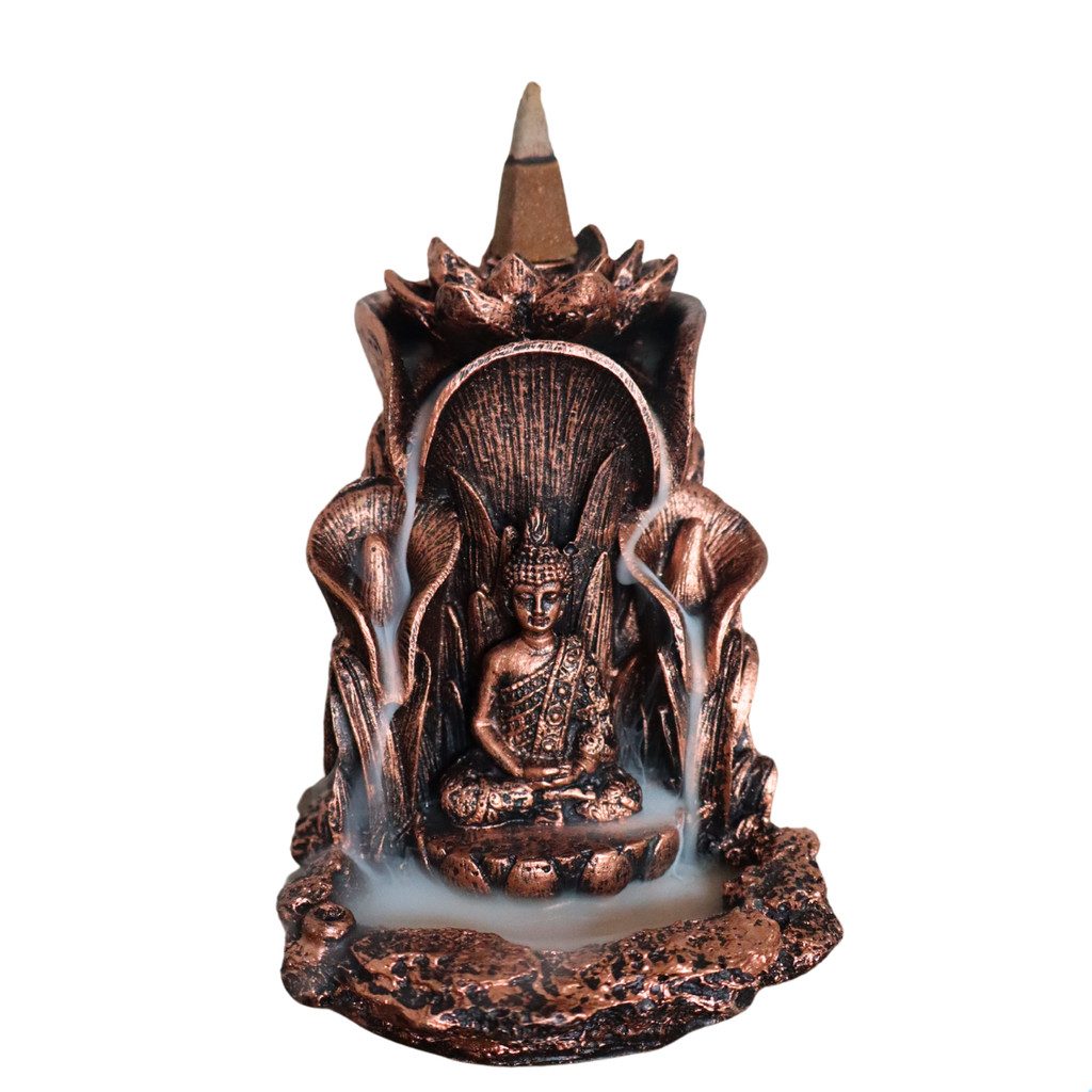 Imagem Porta Incenso Cascata E Vareta Fumaça Invertida Buda Hindu
