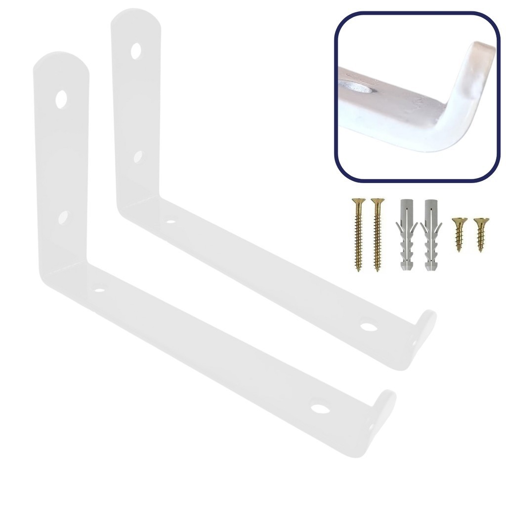 Mão Francesa Invertida 25cm 5mm 2 Pçs Reforçada Industrial em Oferta na Shopee