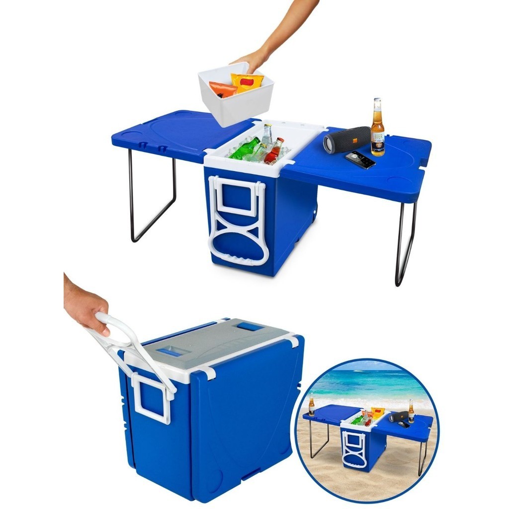 Cooler Multifuncional 3 em 1 - Super Térmica com 2 Mesas Integradas - 32 Litros (Não tem b...