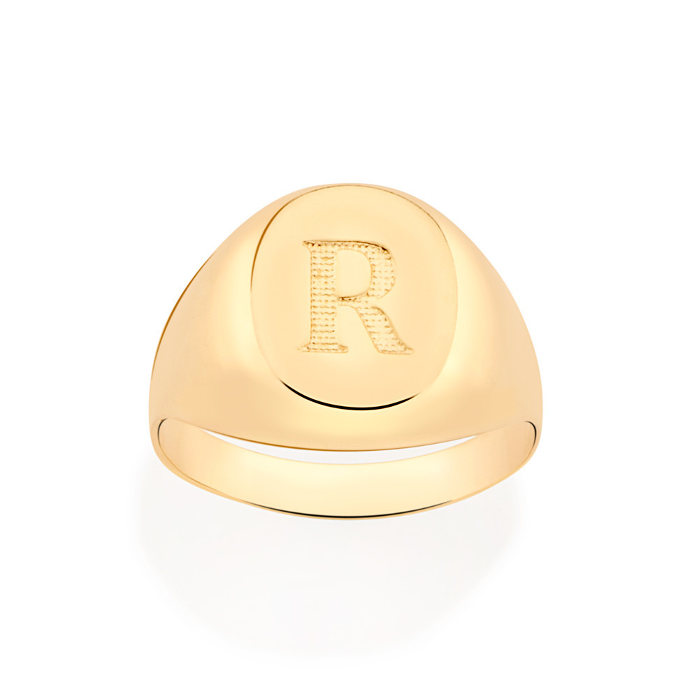Anel com Letra R - Comprar com Melhor Preço em Anéis