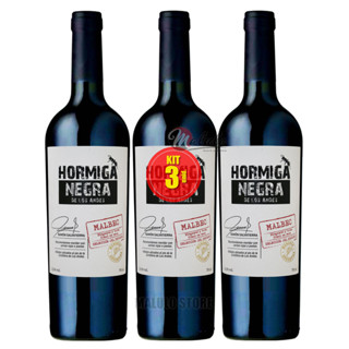 Vinho Hormiga Negra Malbec 750ml Kit 3 Unidades