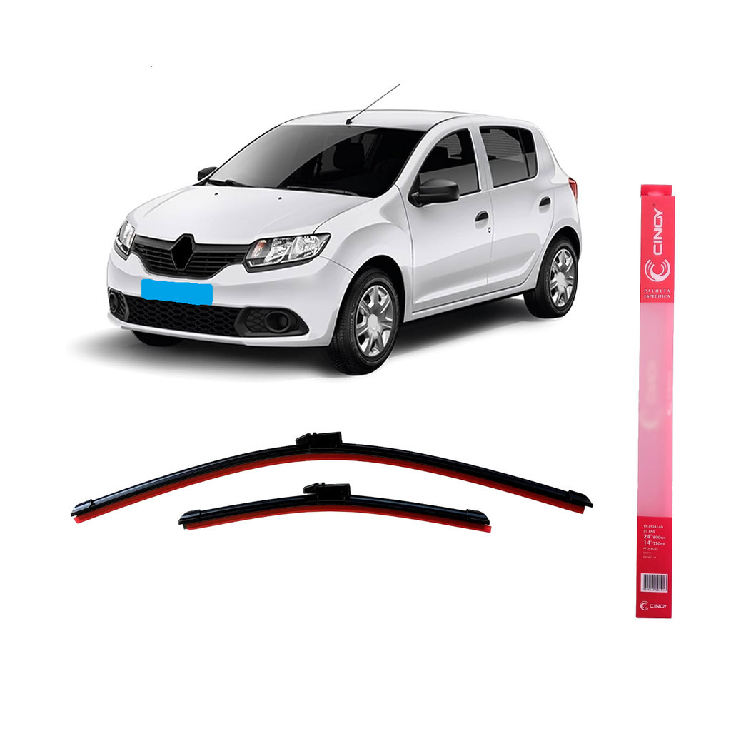 Palheta Parabrisa Silicone Sandero Logan 2014 2015 A 2018 em Oferta na Shopee