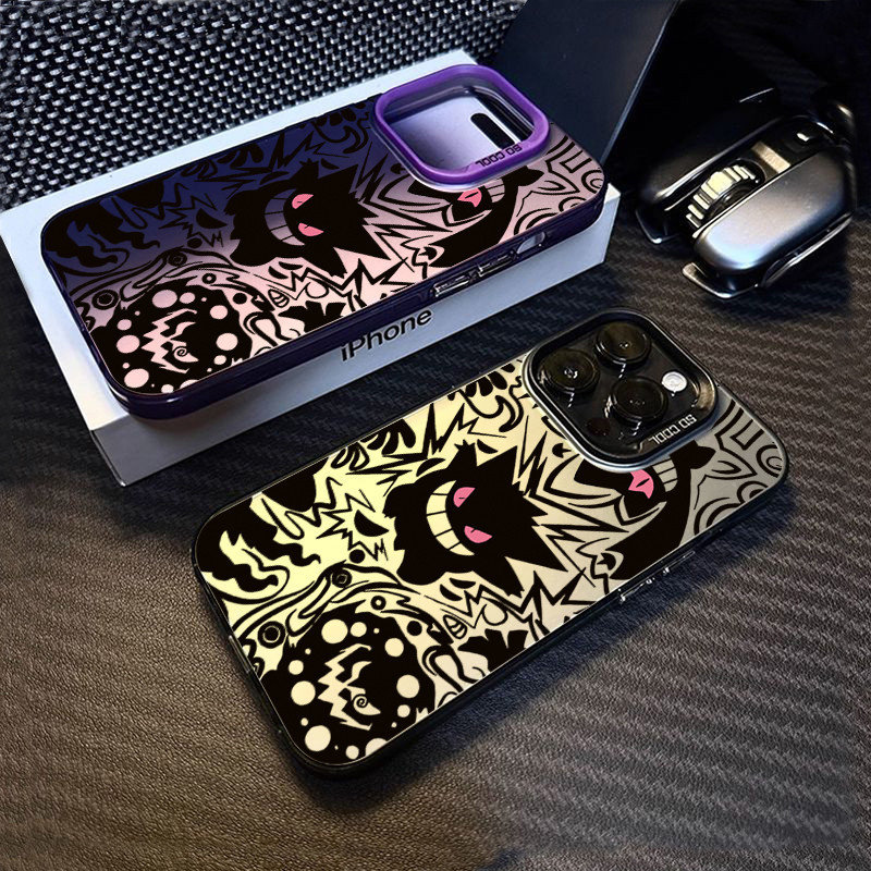 Capa Para iPhone Anime Pokemons Gengar 15 11 13 14 Pro Max14 15 7 8 Plus XS X XR Moda SE 2022 Blindagem Dura Mate