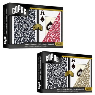 Baralho Class 1 Estojo com 2 Baralhos Sortidos Naipe Grande 57mm x 89mm Bridge Size - 1546 Copag 91678 em Oferta na Shopee