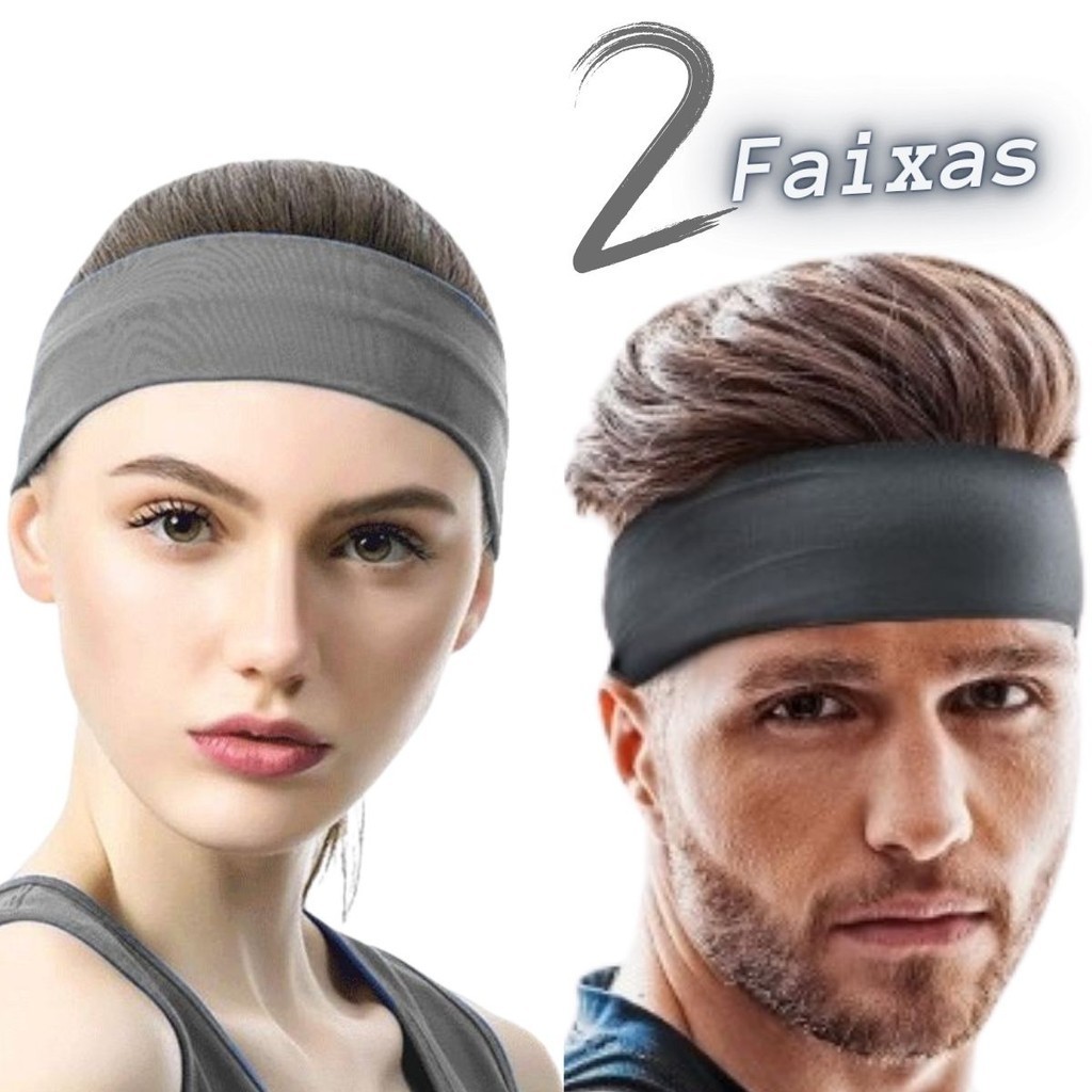 Faixas Headband Anti Suor Cabelo Testeira Esporte Corrida